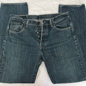 Mens Levi’s 501 button fly jeans size 32/32